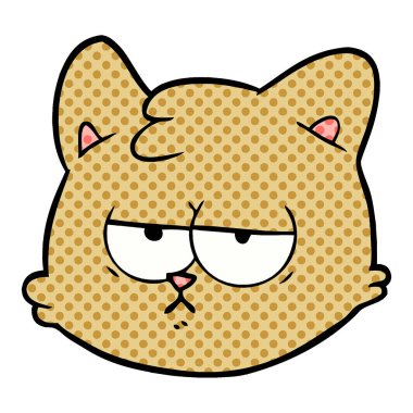 vektör çizim karikatür kedi yüz