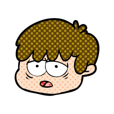 vektör çizim karikatür erkek yüz