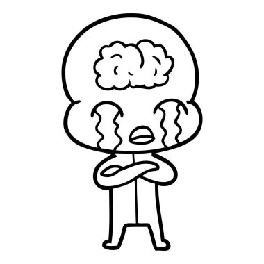 büyük beyin uzaylı ağlıyor çizgi film