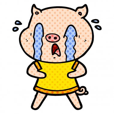 ağlayan domuz çizgi film insan Giyim Eşyası