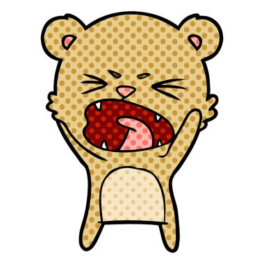 bağıran kızgın çizgi film ayı