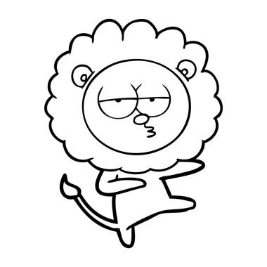 sıkılmış aslan dans çizgi film