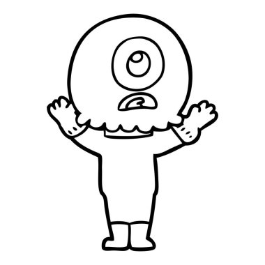 çizgi film Tepegöz'ü yabancı uzay adamı