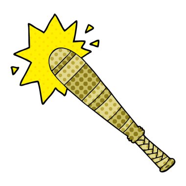 beyzbol sopası isabet karikatür