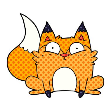 vektör çizim karikatür ürküyor fox