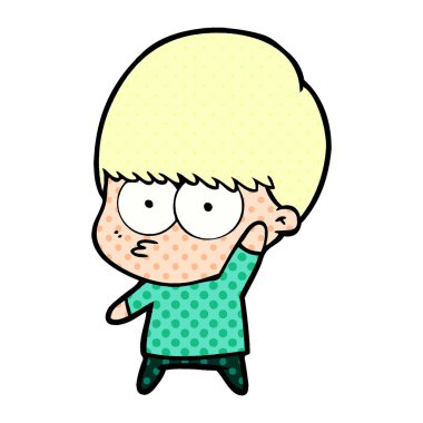 sallayarak gergin çizgi film çocuk