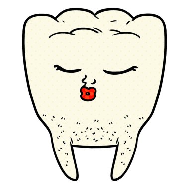 Çizgi film dişinin vektör çizimi