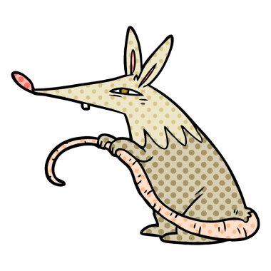 vektör çizim karikatür sinsi fare