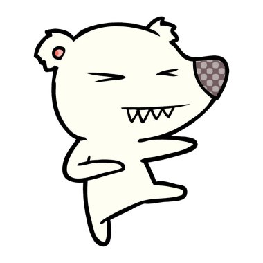 Kutup ayısı karikatür tekme