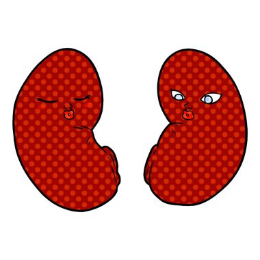 vektör çizim karikatür böbrekler