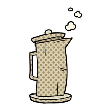 çizgi film eski stil su ısıtıcısı