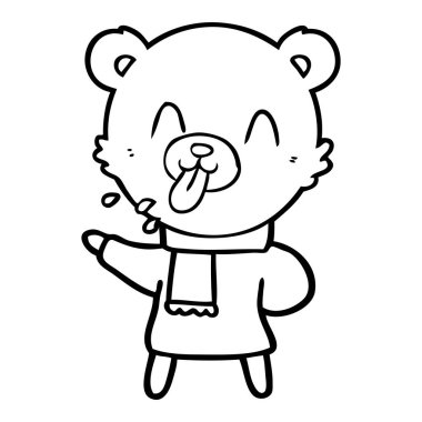 Çizgi film ayısının vektör çizimi