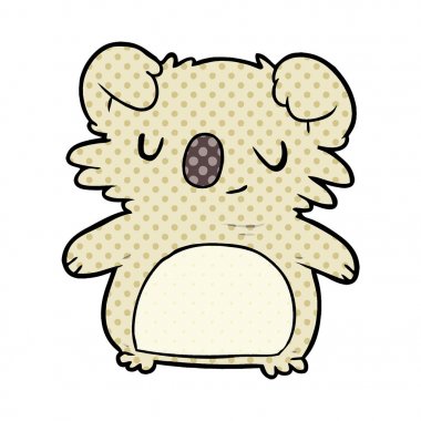 Şirin çizgi film koalasının vektör çizimi