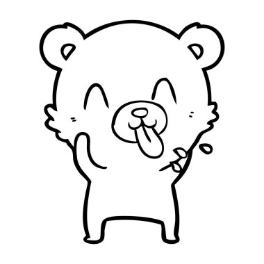 dilini kaba karikatür kutup ayısı