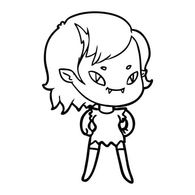 çizgi film dostu vampir kız