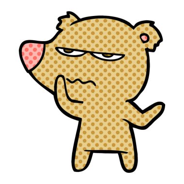 kızgın ayı karikatür vektör çizim