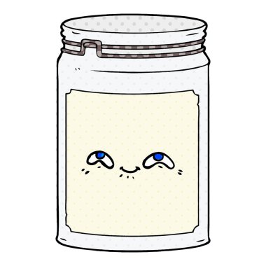 vektör çizim karikatür Cam Kavanoz