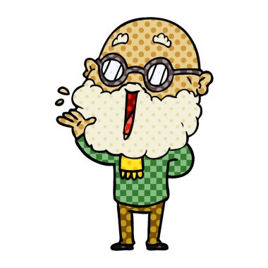 Sakallı neşeli adam çizgi film