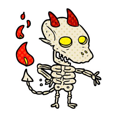 Çizgi Film ürkütücü iskelet iblis