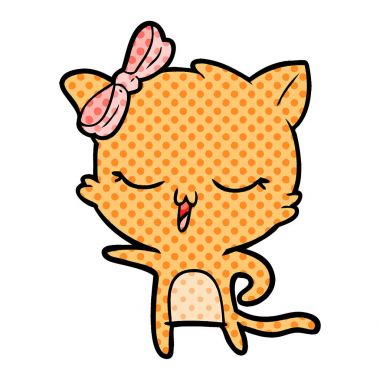 kafa yay ile karikatür kedi