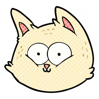 vektör çizim karikatür kedi yüz