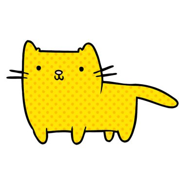 Çizgi film kedisinin vektör çizimi