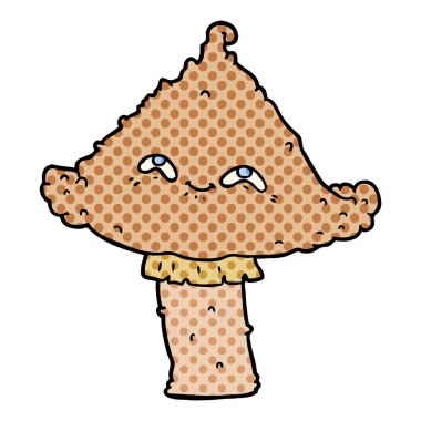 yüzü olan çizgi film mantar