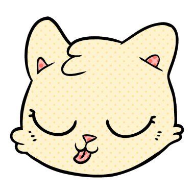 vektör çizim karikatür kedi yüz