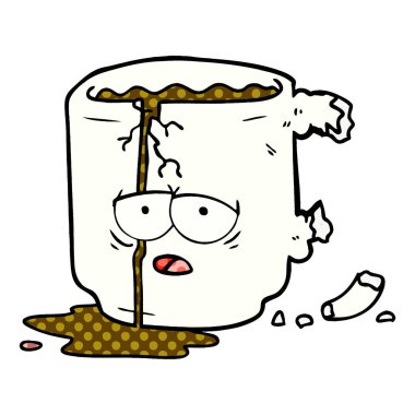 vektör çizim karikatür kırık kupa