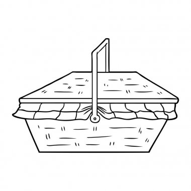 vektör çizim karikatür piknik sepeti