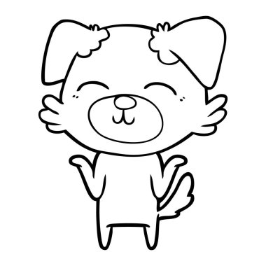 Çizgi film köpeğinin vektör çizimi