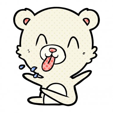 dilini kaba karikatür kutup ayısı