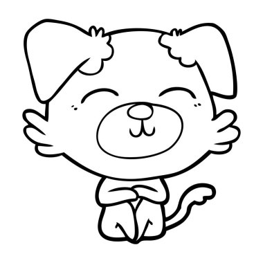 Çizgi film köpeğinin vektör çizimi