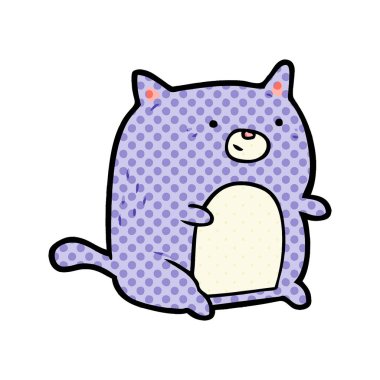 Çizgi film kedisinin vektör çizimi