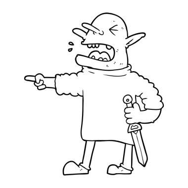 çizgi film cin bıçak ile