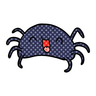 vektör çizim karikatür halloween örümcek