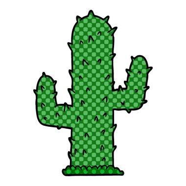 Çizgi film kaktüsünün vektör çizimi