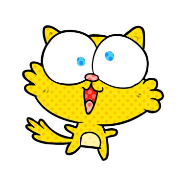 sevimli çizgi deli kedi