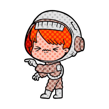 kızgın çizgi film alan kız