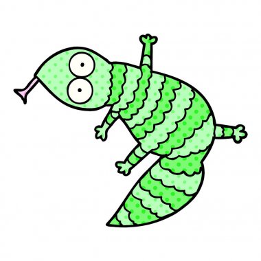 Çizgi film kertenkelesinin vektör çizimi