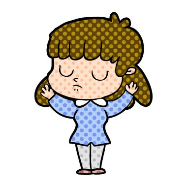 vektör çizim karikatür kayıtsız kadın