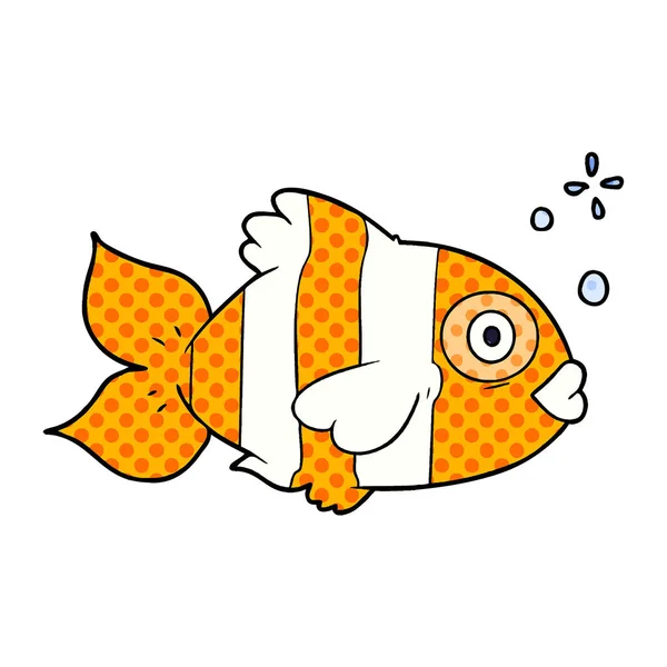 Vector Illustration Cartoon Exotic Fish — Stock Vector