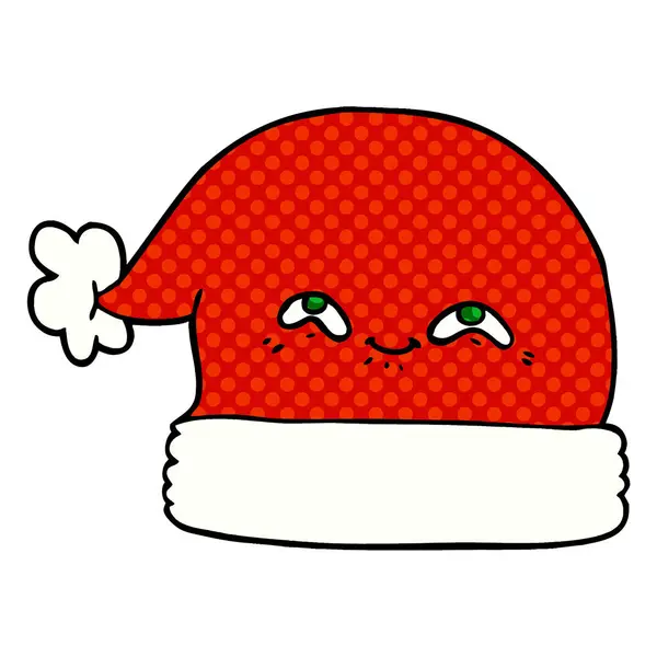 Cartoon Christmas Santa Hat — Stock Vector