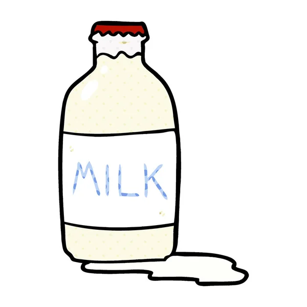新鮮なミルクのパイントを漫画 — ストックベクタ
