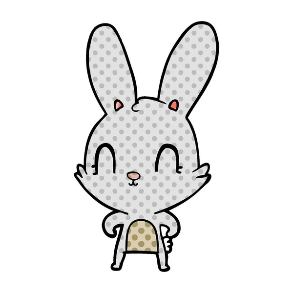 Illustration Vectorielle Lapin Dessin Animé Mignon — Image vectorielle