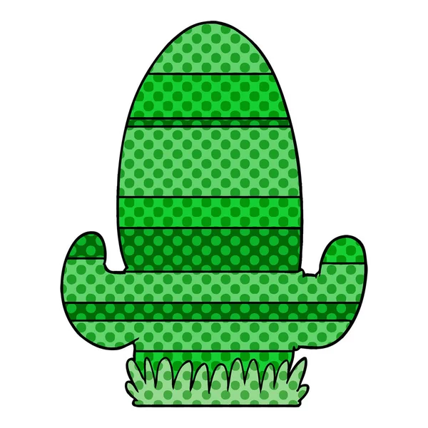 Vector Illustration Cartoon Cactus — Stock Vector