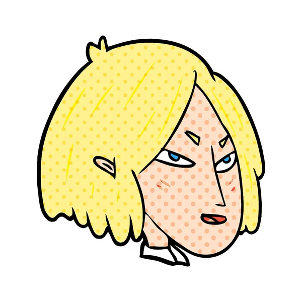 Vector Illustration Cartoon Woman — Stock Vector