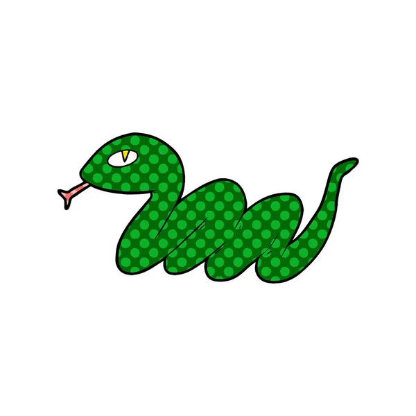Illustrazione Vettoriale Del Serpente Dei Cartoni Animati — Vettoriale Stock