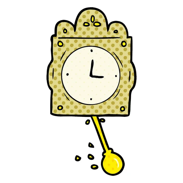 Reloj Marcación Dibujos Animados Con Péndulo — Archivo Imágenes Vectoriales