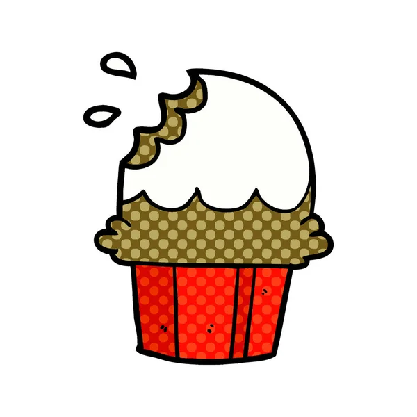 Illustrazione Vettoriale Cupcake Cartone Animato — Vettoriale Stock